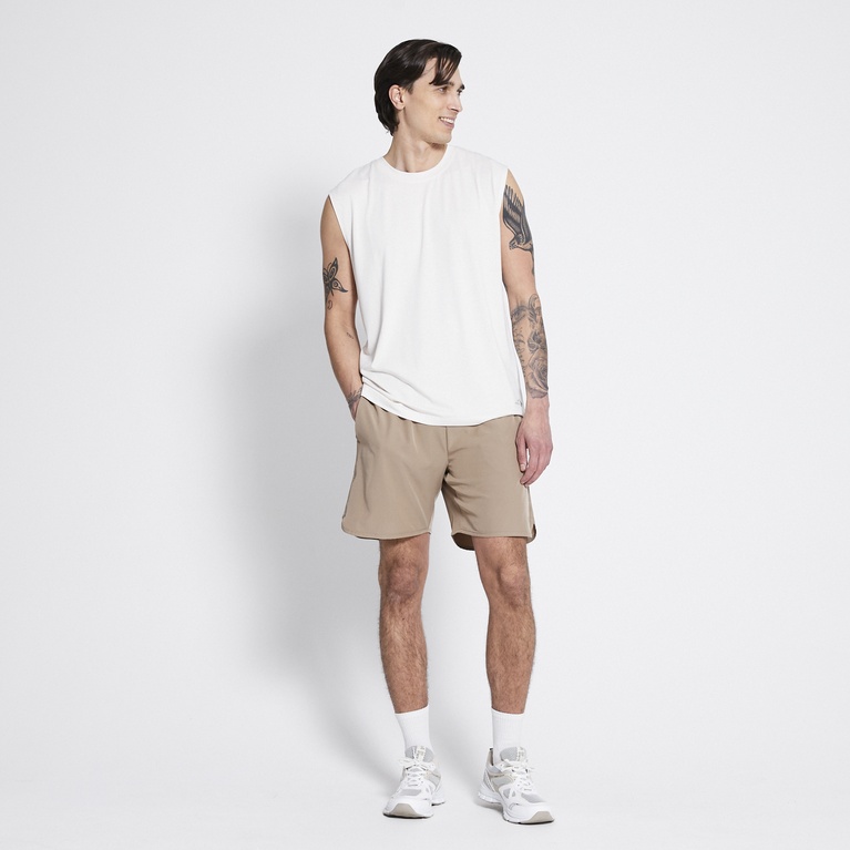 Training tank top "Goal Box" Ivory